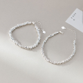 wholesale S925 Sterling Silver Irregular Crushed Silver Bracelet with Unique Design and Distinctive Style for Women S6203-0-1