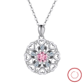wholesale S925 sterling silver necklace with fashionable detachable and rotatable pendant design for women-0-1