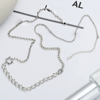 wholesale S925 Sterling Silver Unisex Hexagram Long Pendant Necklace, Couple's Sweater Chain, Retro Street Hip-Hop Accessory Wholesale-YL121/approx. 11.76g 925 silver