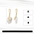 wholesale 14K Gold European Ins Style Baroque Earrings with Natural Freshwater Pearls-0-4
