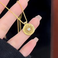 wholesale S925 Sterling Silver New Chinese Style Eight Treasures Compass Necklace for Women, National Wind Retro Charm High-End Collarbone Chain-Vintage Eight Treasure Compass Necklace [Silver] &gt;TL014760 Sterling Silver