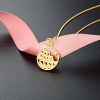 wholesale S925 Silver Korean Women's Fashion Jewelry Collarbone Chain with Zirconia Pendant, Elegant Round Full Diamond Accent Drop-Single Pendant - Without Chain 925 Silver