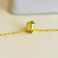 wholesale 925 Silver Gold-Plated with Hetian Jasper "Lulutong" Pendant Necklace for Women, Comes with Certificate-0-2