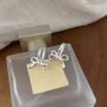 wholesale S925 Sterling Silver Bow Earrings for Women, Korean New Style, Ins Trend, Elegant and Versatile High-End Sense Ear Studs Earrings-0-3