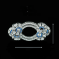 wholesale S925 gold-plated silver body with high-carbon diamonds, royal blue,， women's brooch-0-1