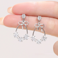 wholesale S925 Sterling Silver Korean-style Sweet Bow Ear Studs Women, Small and Chic Design, Fashionable and Elegant Earrings, Versatile Personalized Ear Accessories-0-1