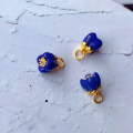 wholesale S925 Gold Plated Inlaid Natural Lapis Lazuli Accessories DIY Bracelet Necklace Ornament Spacer Beads Handmade Cord Accessories-0-5