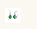 wholesale S925 Silver Vintage Palace Style Ear Clips with High-End Emerald Oval Micro-Setting Luxury Cross-Border Ear Jewelry-0-6