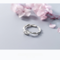 wholesale S925 Silver Nalan Ring for Women, Japanese and Korean Style Small Fresh Retro Rope Open-Ended Ring Simple Silver Ring J4816-0-3