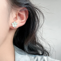 wholesale S925 Sterling Silver Fresh and Sweet Ins Style Designed Synthetic Five-Petal Flower Ear Studs M06669-0-1
