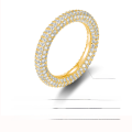 wholesale 18K Gold Plated 925 Silver Set with 43CT Moissanite Full Eternity Ring, Handcrafted with Inside-Out Full Pavé-0-1