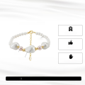 wholesale S925 Sterling Silver Irregular Imitation Pearl Beaded Bracelet Jewelry Wholesale-0-1