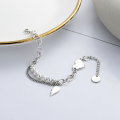 wholesale S925 Sterling Silver European and American Small Angel Wing Natural Freshwater Pearl Heart Happy Fairy Bracelet-0-1