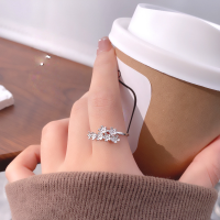 wholesale S925 Sterling Silver Yaxi Camellia Ring for Women, Ins High-End Sense of Luxury French Style Gentle Small Fragrant Wind Flower Ring-Camellia Ring/approx. 1.38g JZ015948