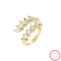 wholesale S925 Sterling Silver Cloud-Pull Jewelry Single Row Waterdrop Zircon Open Ring, Fashion and Versatile Factory Direct-White gold adjustable ring opening adjustable