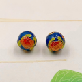 wholesale S925 silver gold-plated enamel zodiac flower hole beads accessories DIY Chinese-style floral piercing spacer jewelry-0-27