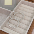 wholesale S925 Sterling Silver Large Hoop Earrings for Women, Korean Internet Celebrity New Style Circle, Niche and Versatile Fashion Ear Studs Earrings-0-1