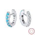 wholesale S925 Sterling Silver Turquoise White Zircon Earrings Fashion Luxury Jewelry Manufacturer Direct Wholesale-0-1