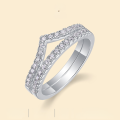 wholesale 925 Silver European and American TK Live Hot-Selling Non-Fading Women's Rings, Fashionable Luxury Stackable Moissanite Rings for Wholesale-0-0