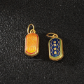 wholesale S925 gold-plated ancient silver enameled Ganesha pendant for DIY handmade beaded woven bracelet necklace accessories-0-5