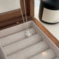wholesale S925 Sterling Silver Bow Pearl Necklace, Small and Exquisite, Luxurious Fashion Temperament Collarbone Chain, Korean Version New-0-4