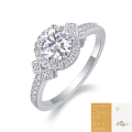 wholesale 925 Silver Women's Small Design Ins Style Moissanite Ring, Cross-Border Best-Selling Ring That Does Not Fade-0-6