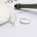 wholesale S925 Sterling Silver Korean Minimalist Ins Style Simple Circle Wave Pattern Geometric Design Earrings-0-2