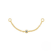 wholesale S925 Sterling Silver Versatile Shining Marquise Zircon Pendant Earrings For Women, Long Chain Cartilage Piercing Ear Accessories-Single gold #1