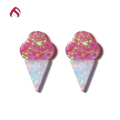 wholesale Metal material, synthetic opal OPAL ice cream/ice cream ear stud pendant inlaid with synthetic opal cultivated opal-0-1