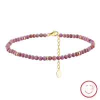 wholesale S925 Sterling Silver Amethyst Stone Anklet, Elegant Summer and Autumn Foot Chain for Wholesale-14K gold 925 silver