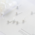 wholesale S925 silver earrings for women, forest-style sweet dandelion earrings, round ball sweet jewelry E5168-0-3