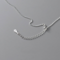 wholesale S925 Sterling Silver Fresh and Sweet Style Niche Design Single Diamond White Diamond Shell Moon Necklace Y01719-0-4