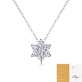 wholesale 925 Silver New Trendy Snowflake Necklace for Women, Fade-Resistant, Elegant Gift with Moissanite, High-End Sense Collarbone Chain-0-6