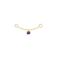 wholesale S925 Sterling Silver Natural Amethyst And Moss Agate Tassel Drop Earrings-Single gold#1&gt;925 silver