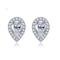 wholesale Sterling SilverJewelry New 5*8mm Imported High Carbon Diamond Pear Drop Zircon Ear Studs Cross-border Ins-0-0
