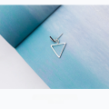 wholesale S925 silver triangle earrings for women, Korean-style minimalist geometric ear drops, versatile two-way wear ear accessories E5761-0-2
