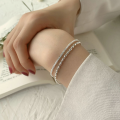wholesale S925 silver maker's double-layer beaded bracelet with starry sky design, minimalist shimmeringKorean-style elegant hand accessory-0-2