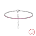 wholesale S925 Sterling Silver Colorful Zircon Tennis Bracelet for Women, Fashionable and Versatile, Direct from Manufacturer-0-23