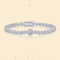wholesale 925 Sterling Silver Fashionable with Moissanite Women's Bracelet-0-0