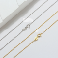 wholesale 14K Gold & 925 Sterling Silver Cloud-Pattern Side Chain Necklace for Women Wholesale-0-0