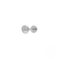 wholesale S925 Sterling Silver 18g Flat Head Push-pin Cartilage Ear Stud, Popular In Europe And America For Ear Piercing-Single platinum #12