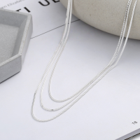 wholesale S925 Silver Cloud Tide Pavilion Japanese Korean Ins Minimalist Style Multi-layer Stackable Chain Versatile Design Light Luxury Elegant Choker Necklace for Women-YL528M/approx. 4.3g 925 silver
