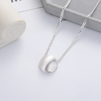 wholesale S925 Silver Fashion Cross-Border Cat Eye Brushed Satin Process Minimalist Trendy Necklace-YL592H/approx. 9.2g 925 silver