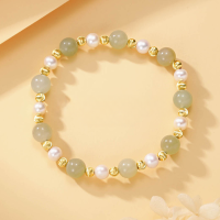 wholesale Silver natural Hetian jade freshwater pearl beaded bracelet pendant ins niche design Chinese style luxury bracelet-Hetian Jade Pearl Bracelet/10.59g&gt;SL010649