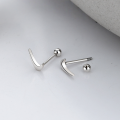 wholesale S925 Sterling Silver Korean-style Ins Simple Hook Earrings Trendy Casual Versatile Earrings-0-1