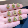 wholesale S925 Gold-Plated Silver Hetian Jade Bead Spacer Beads DIY Bracelet Accessories Jade Gourd Spacer Beads Stringing Accessories-0-11