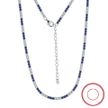 wholesale S925 Sterling Silver Cloud-Inspired Jewelry Blue and White Zircon Tennis Chain Fashionable Elegant Collarbone Necklace Direct from Manufacturer-0-0