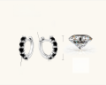 wholesale Metal material lightweight luxury fashion style moissanite earring ear hoops for women OEM sample or drawing customization ODM processing-0-6