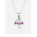 wholesale S925 Sterling Silver Umbrella Pendant Women's Korean Style Minimalist Creative Collarbone Chain Elegant Niche Design Necklace Trendy-0-0