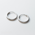 wholesale 925 Sterling Silver Minimalist Smooth Round Hoop Earrings Unisex Cool Style M04015-0-9
